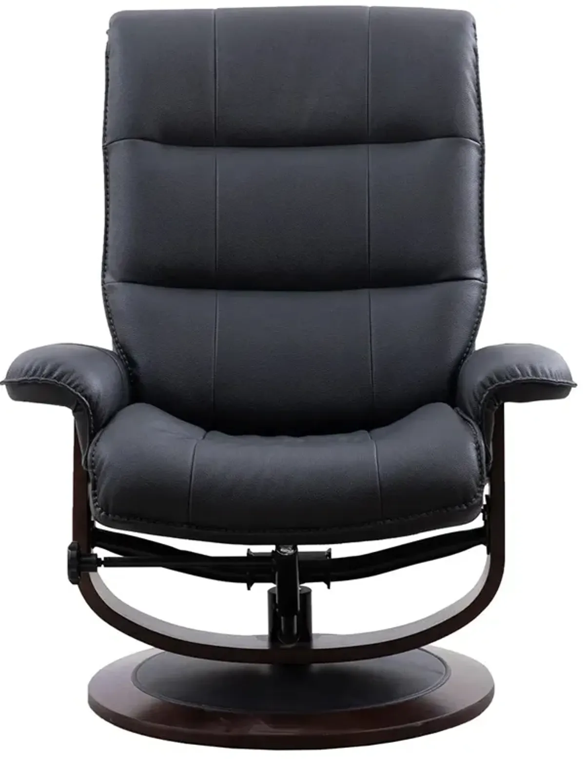 Midnight (Black) Montclair Manual Swivel Recliner with Ottoman