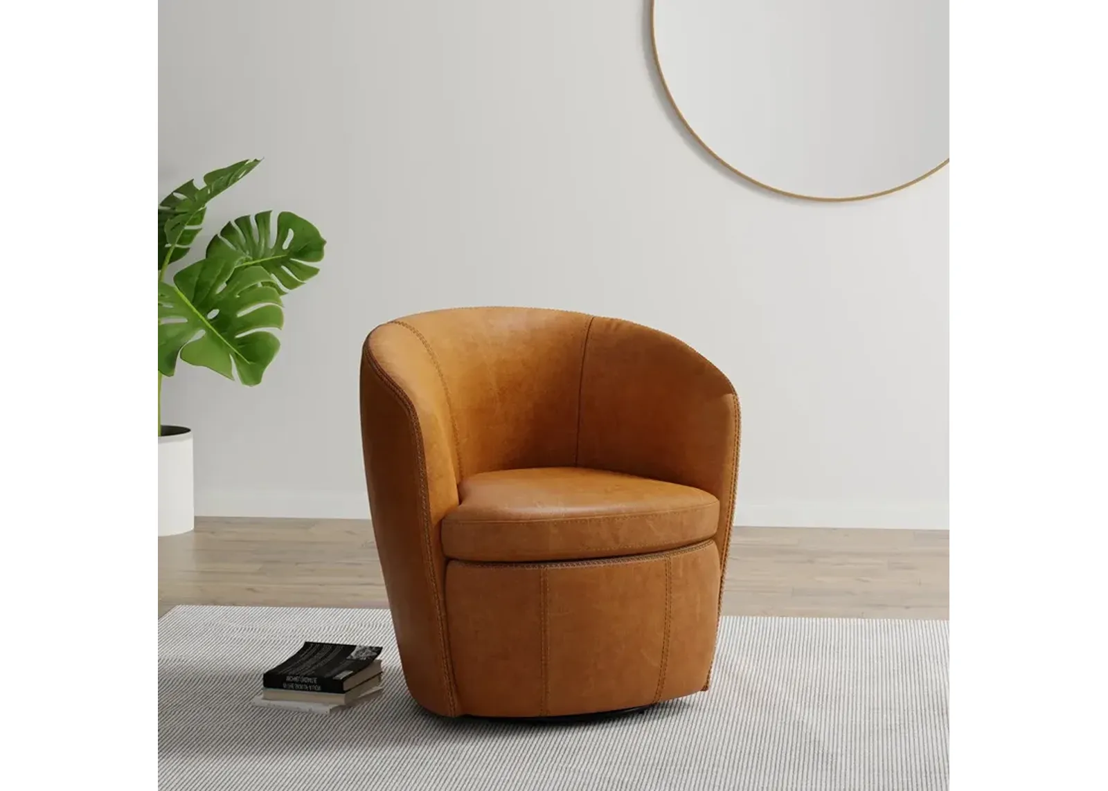 Saddle SoHo Leather Swivel Chair