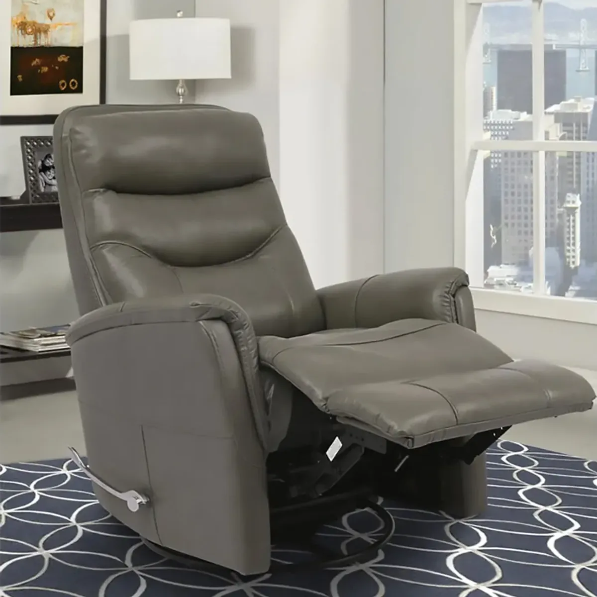 Ice (Light Grey) Revolve Swivel Glider Recliner