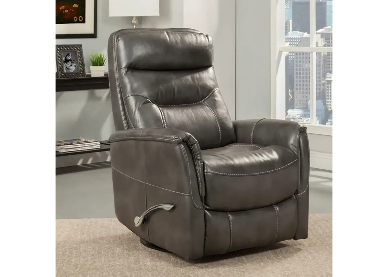 Flint (Charcoal Grey) Revolve Swivel Glider Recliner