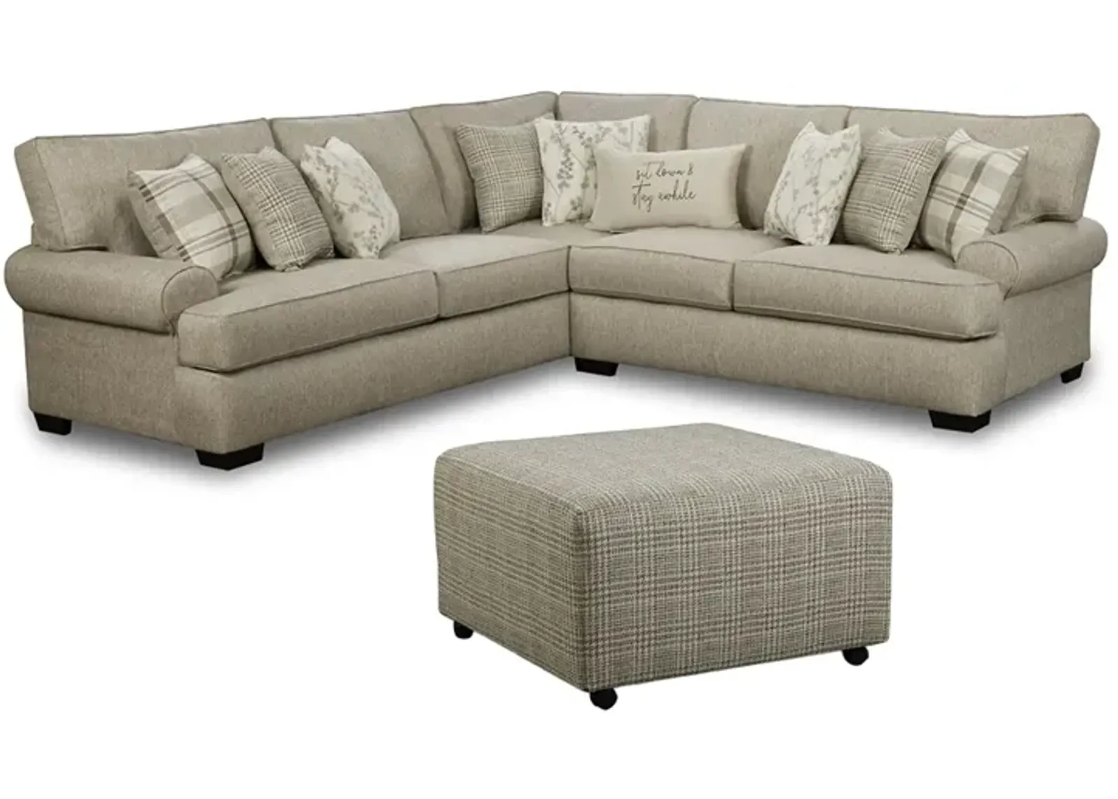 Sectional with Ottoman Glenda Sectional