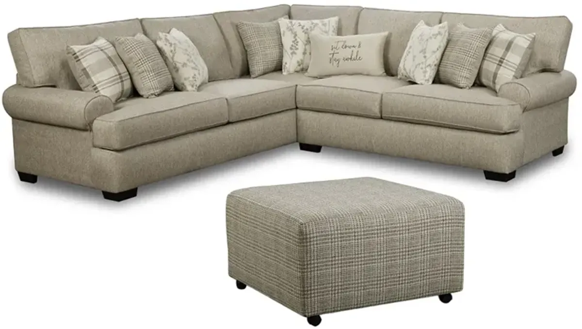 Sectional with Ottoman Glenda Sectional