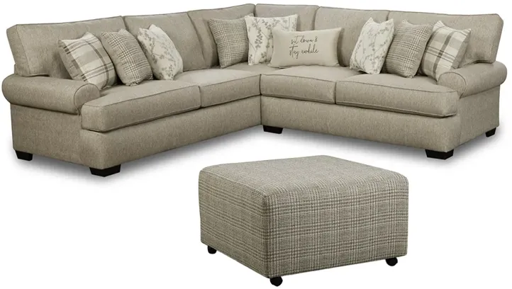 Sectional with Ottoman Glenda Sectional