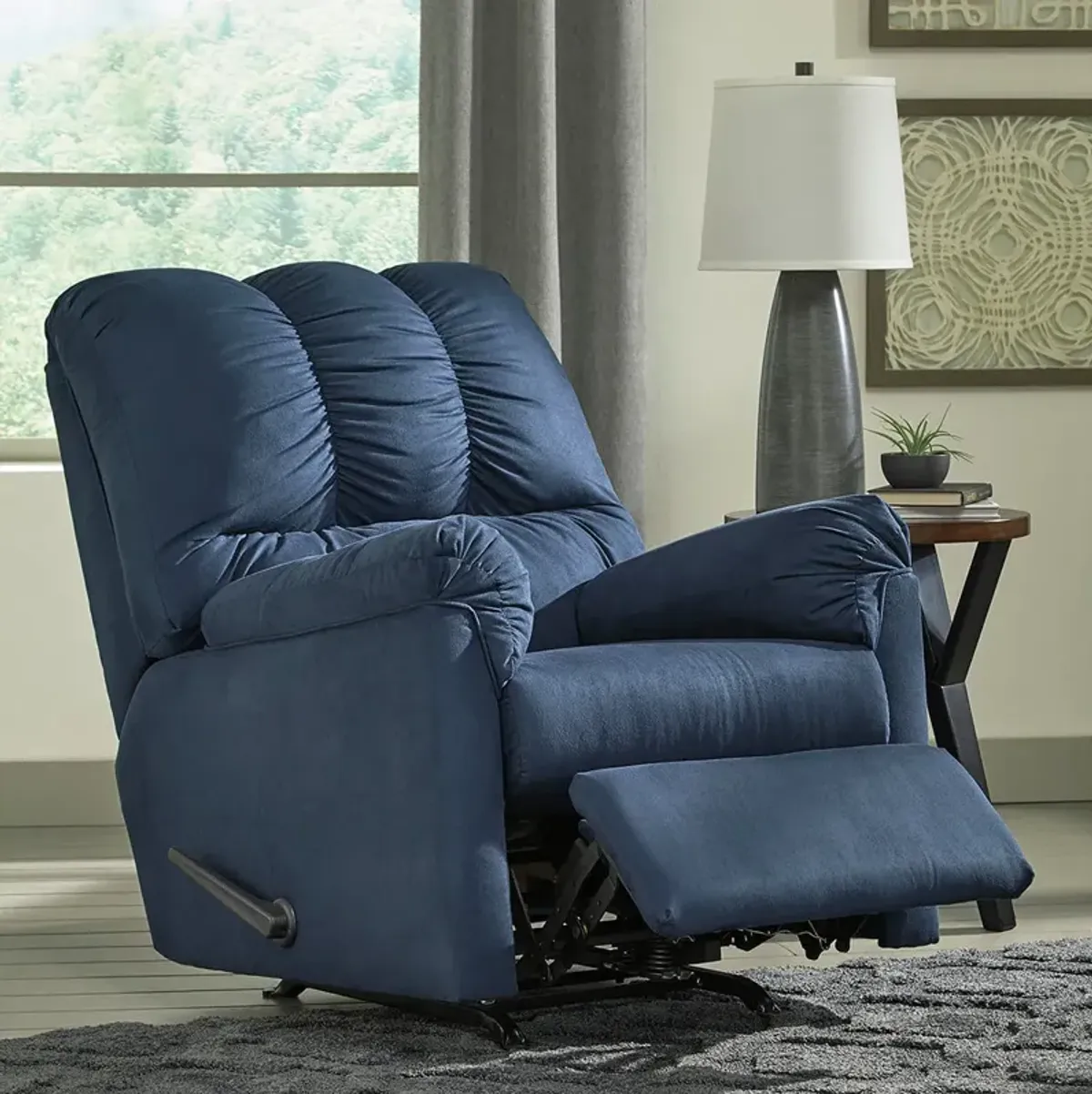 Blue Darcy Rocker Recliner