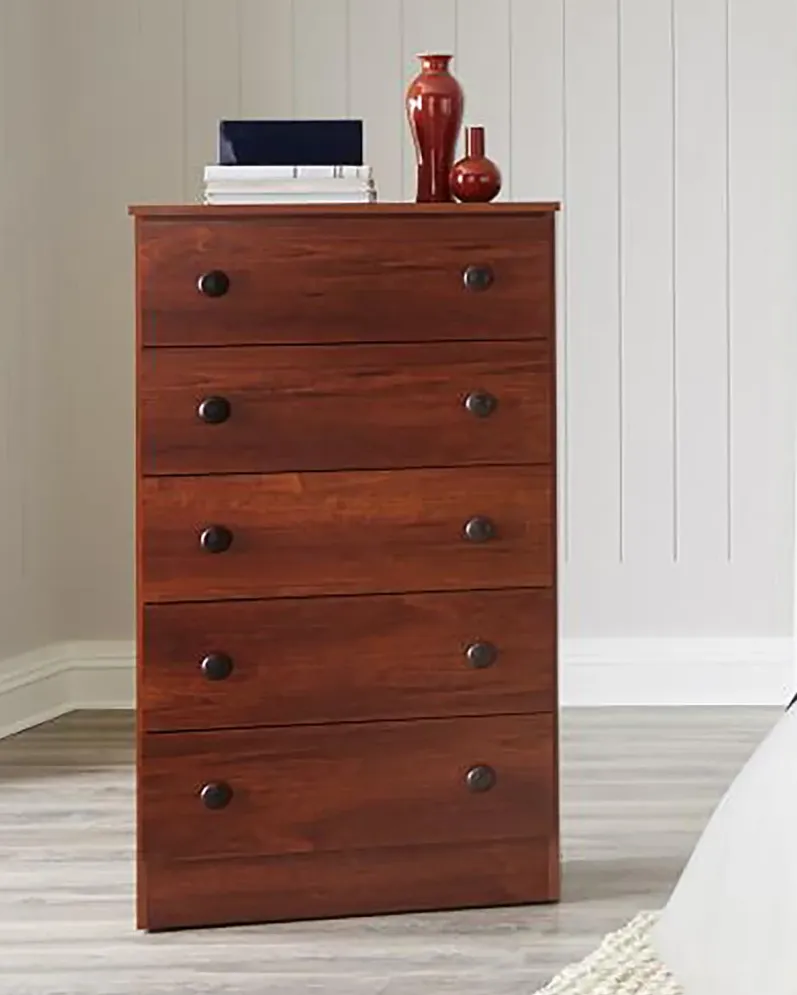 Cherry 5 Drawer Chest