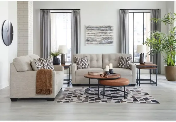 Gray Mahoney Sofa and Loveseat