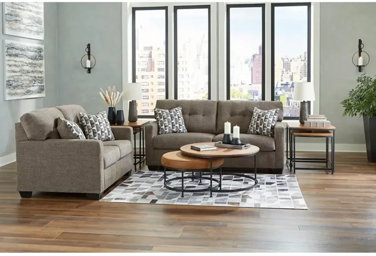 Chocolate Mahoney Sofa and Loveseat