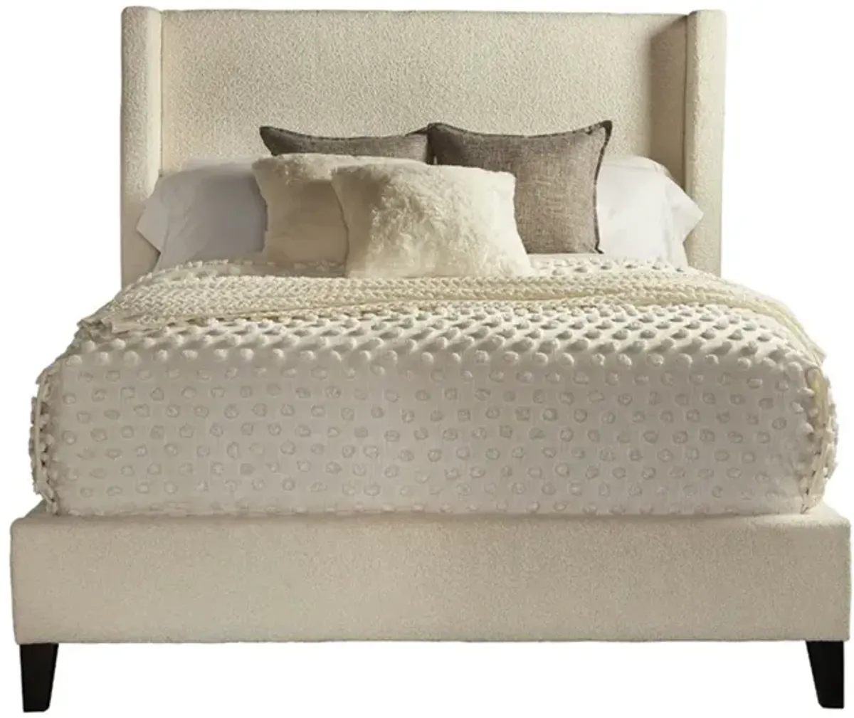 Queen / Ivory Seraph Upholstered Bed