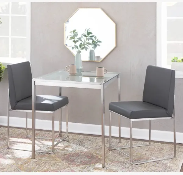Gray Fuji High Back Dining Chairs (Set of 2)