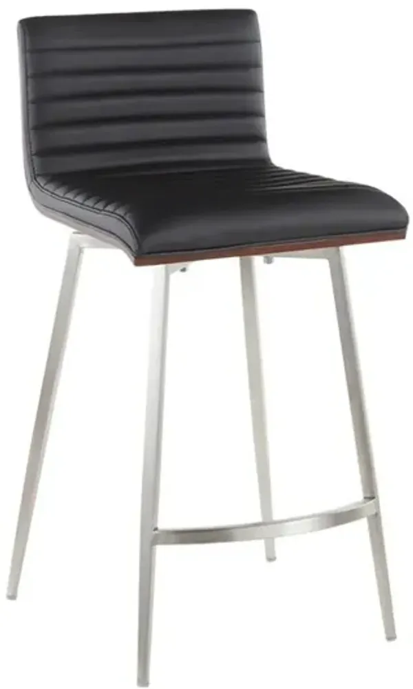 Black Mason Swivel Counter Stools (Set of 2)