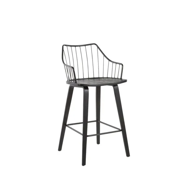 Black Winston Counter Stool