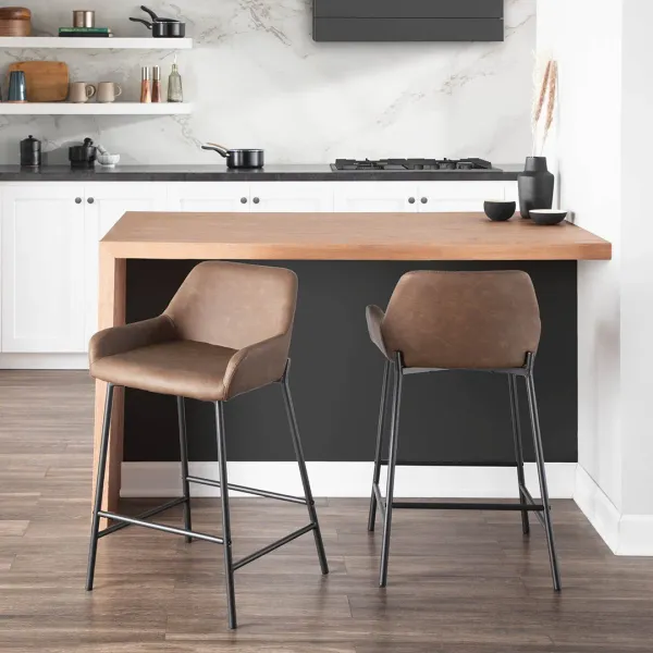 Brown Daniella Counter Stools (Set of 2)