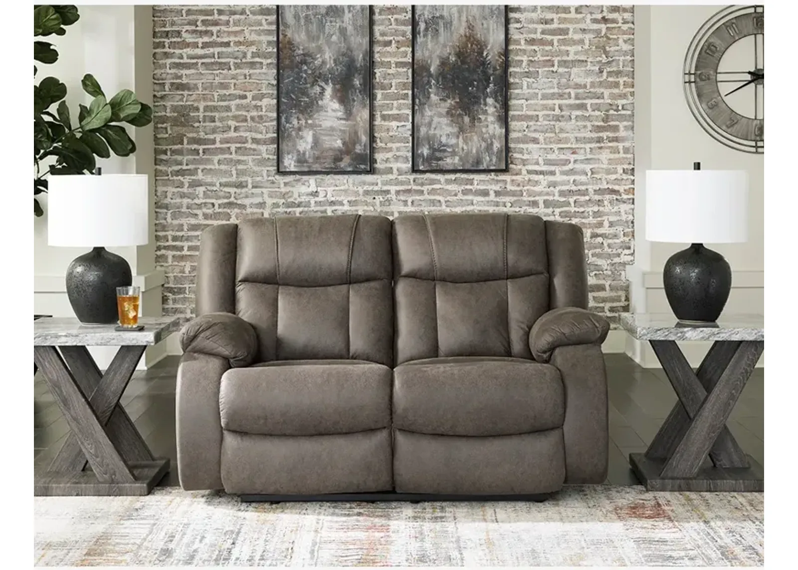 First Base Reclining Loveseat