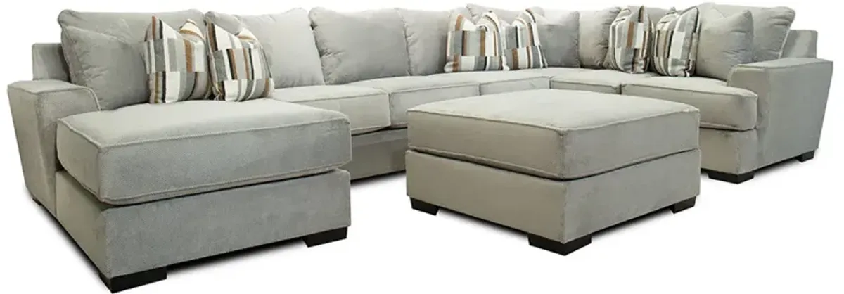Left Chaise Sectional I (armless sofa and ottoman) Serendipity Chaise Sectional with Ottoman