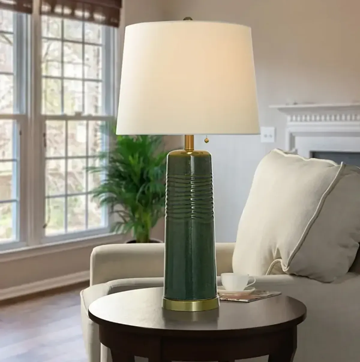 Green Ceramic Table Lamp