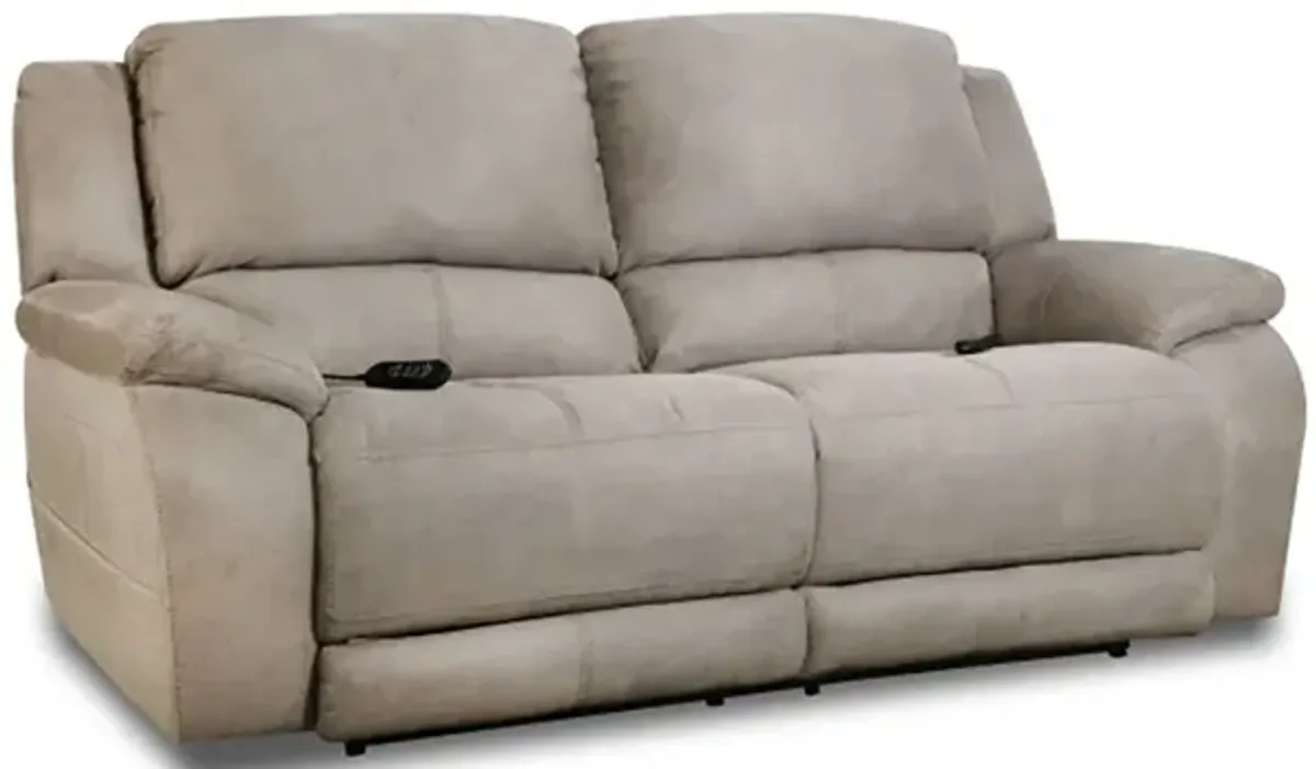 Nickel Perdido Power Triple Sofa