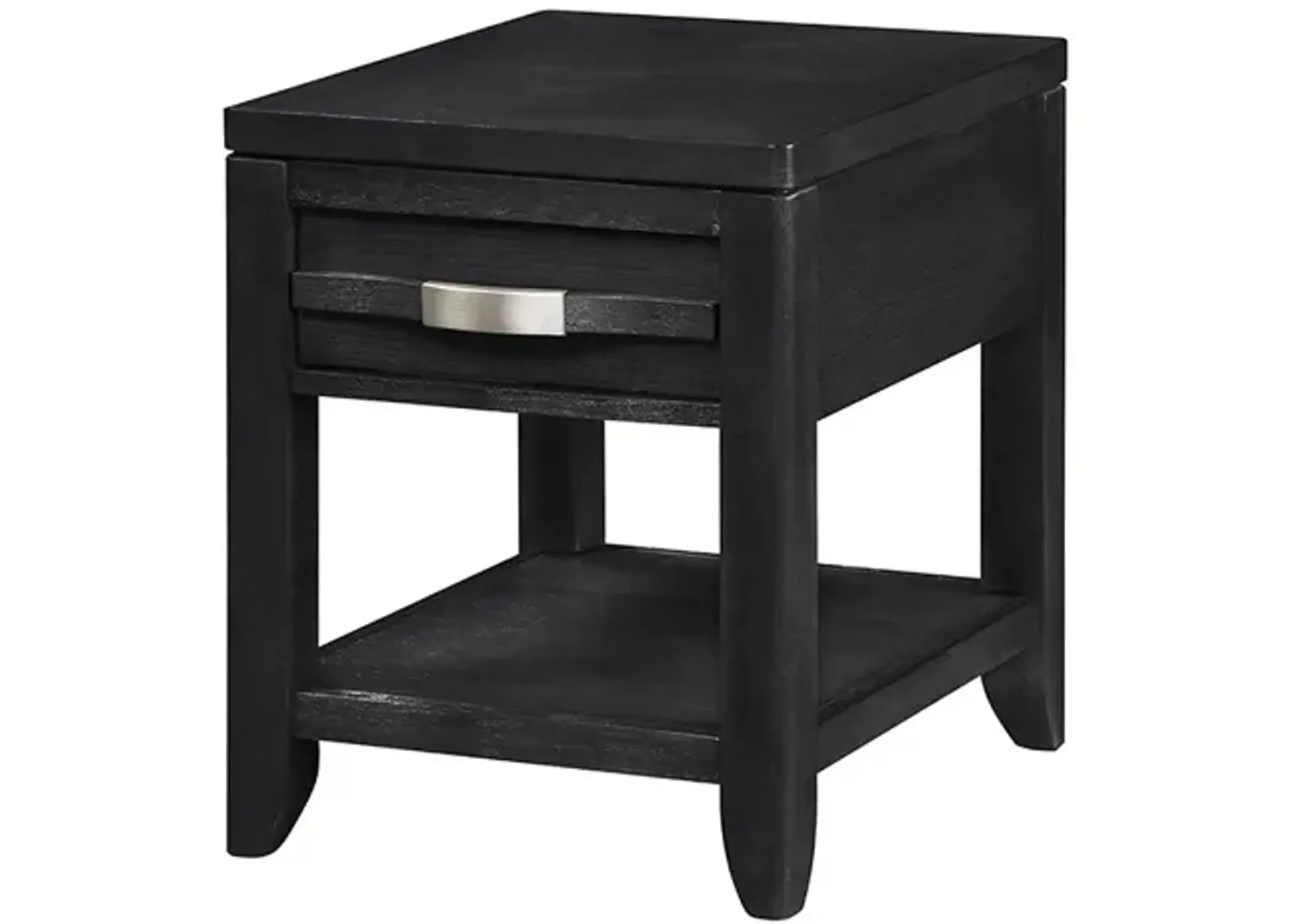 Black Manila End Table