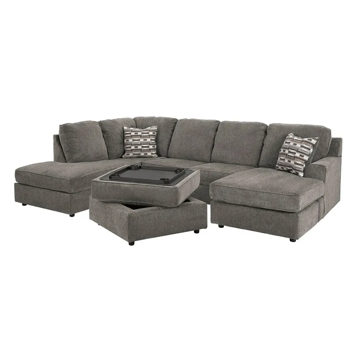 Sectional with Storage Ottoman O'Phannon Sectional with Chaise - Putty