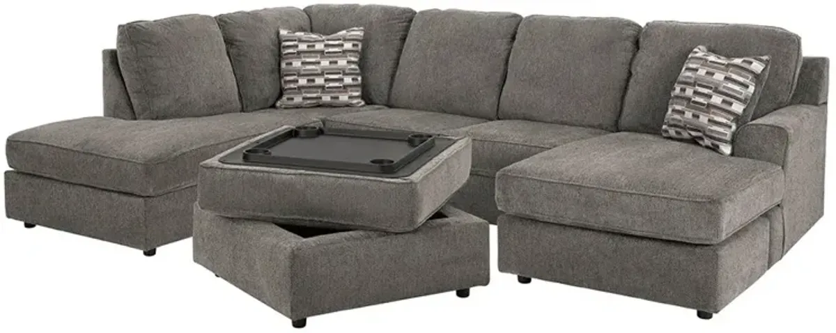 Sectional with Storage Ottoman O'Phannon Sectional with Chaise - Putty