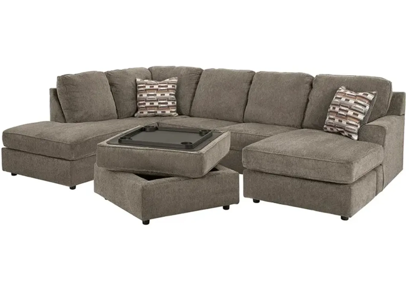 Sectional with Storage Ottoman O'Phannon Sectional with Chaise - Putty