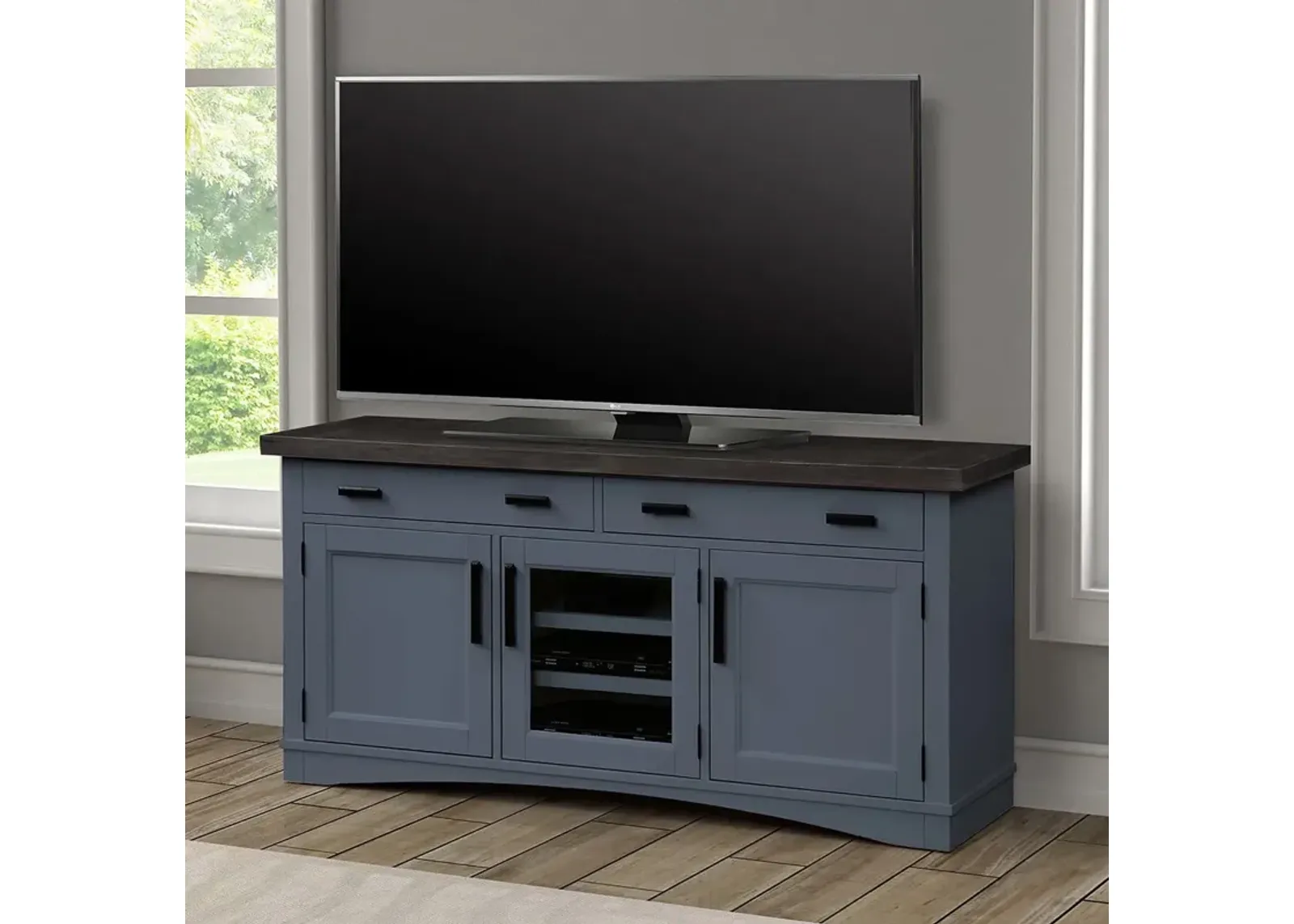 63 Inch / Denim Modern Roots TV Console