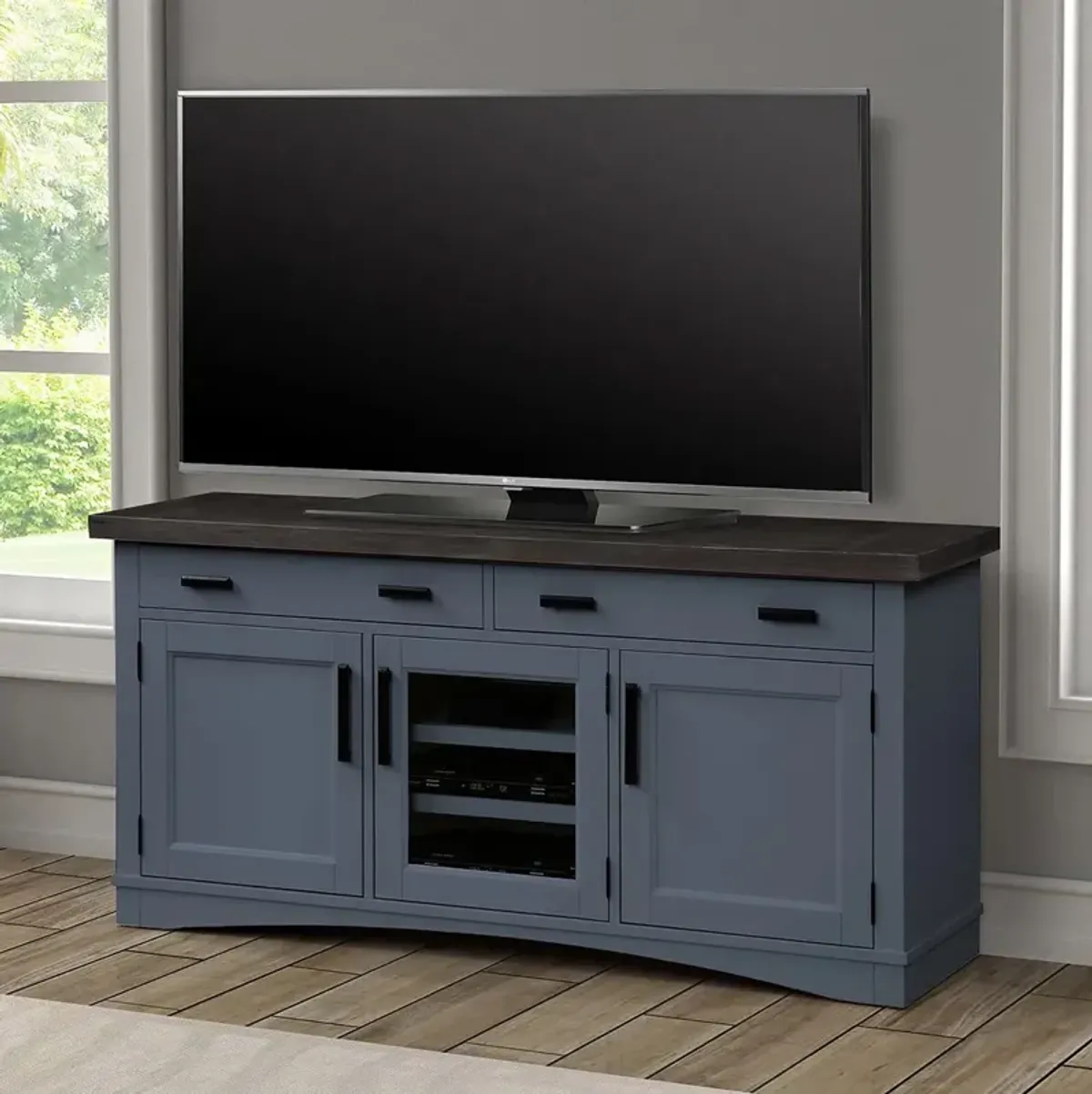 63 Inch / Denim Modern Roots TV Console