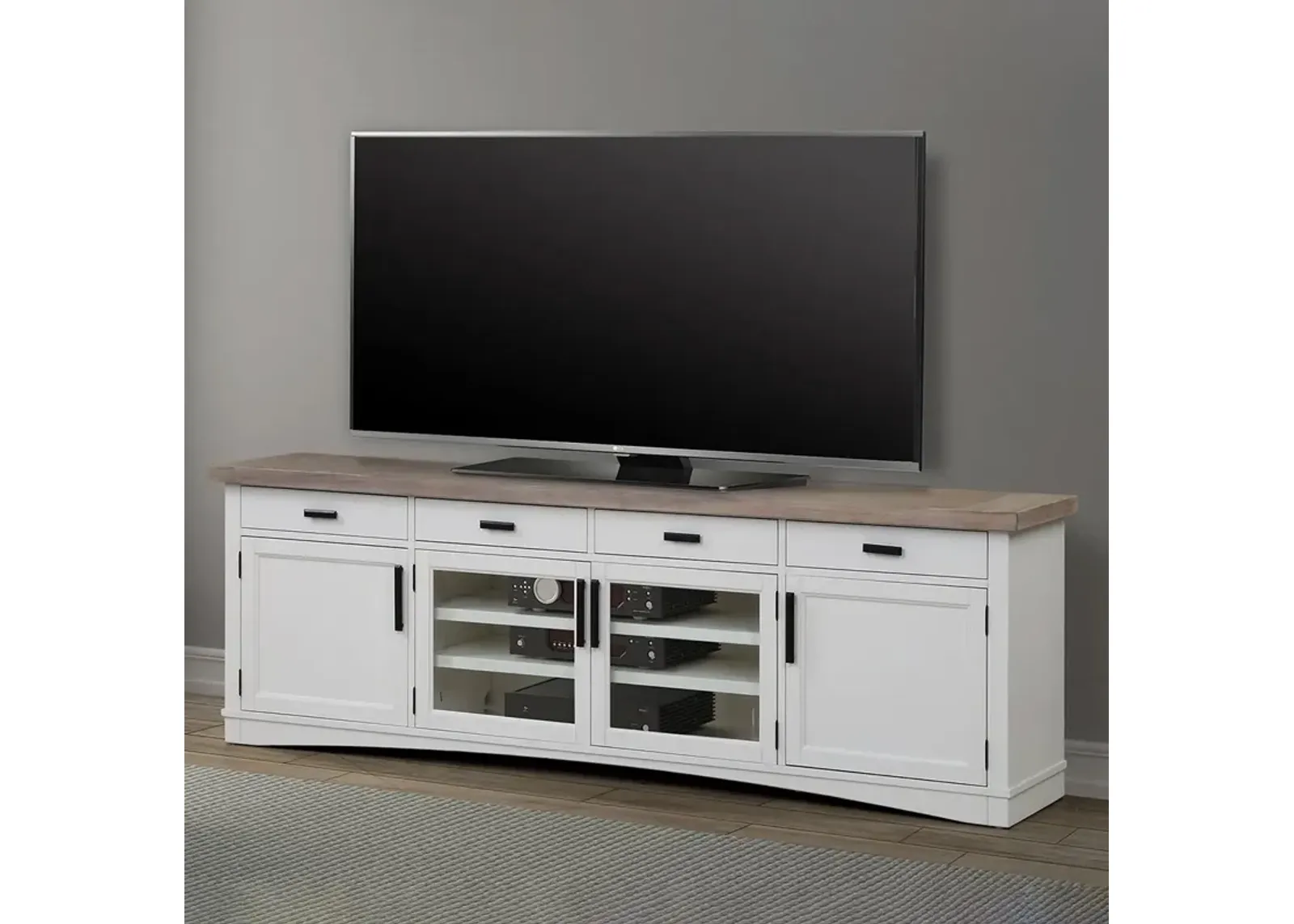 92 Inch / Cotton Modern Roots TV Console