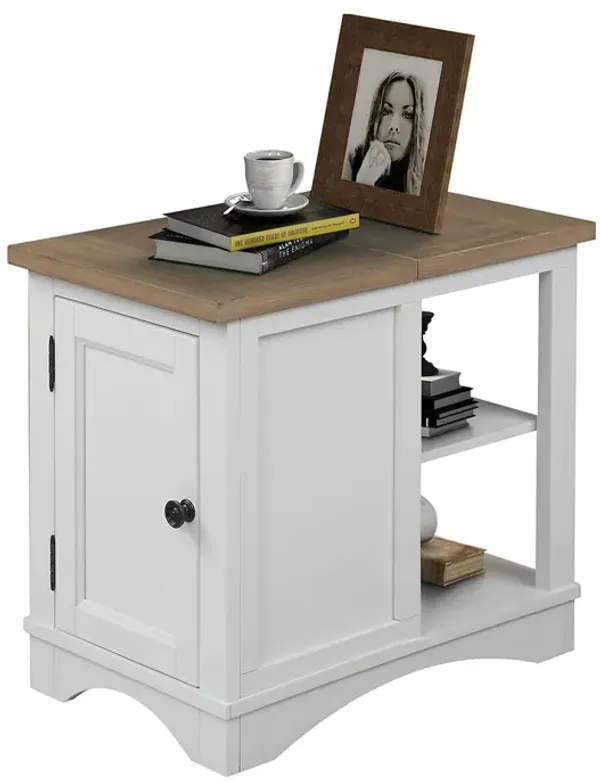 White Modern Roots Side Table