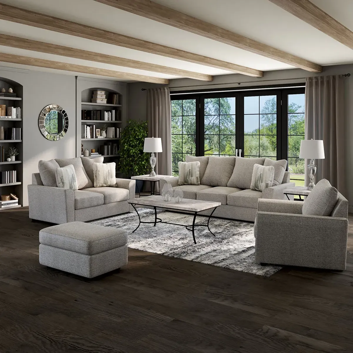 Dark Gray Stairatt Ottoman