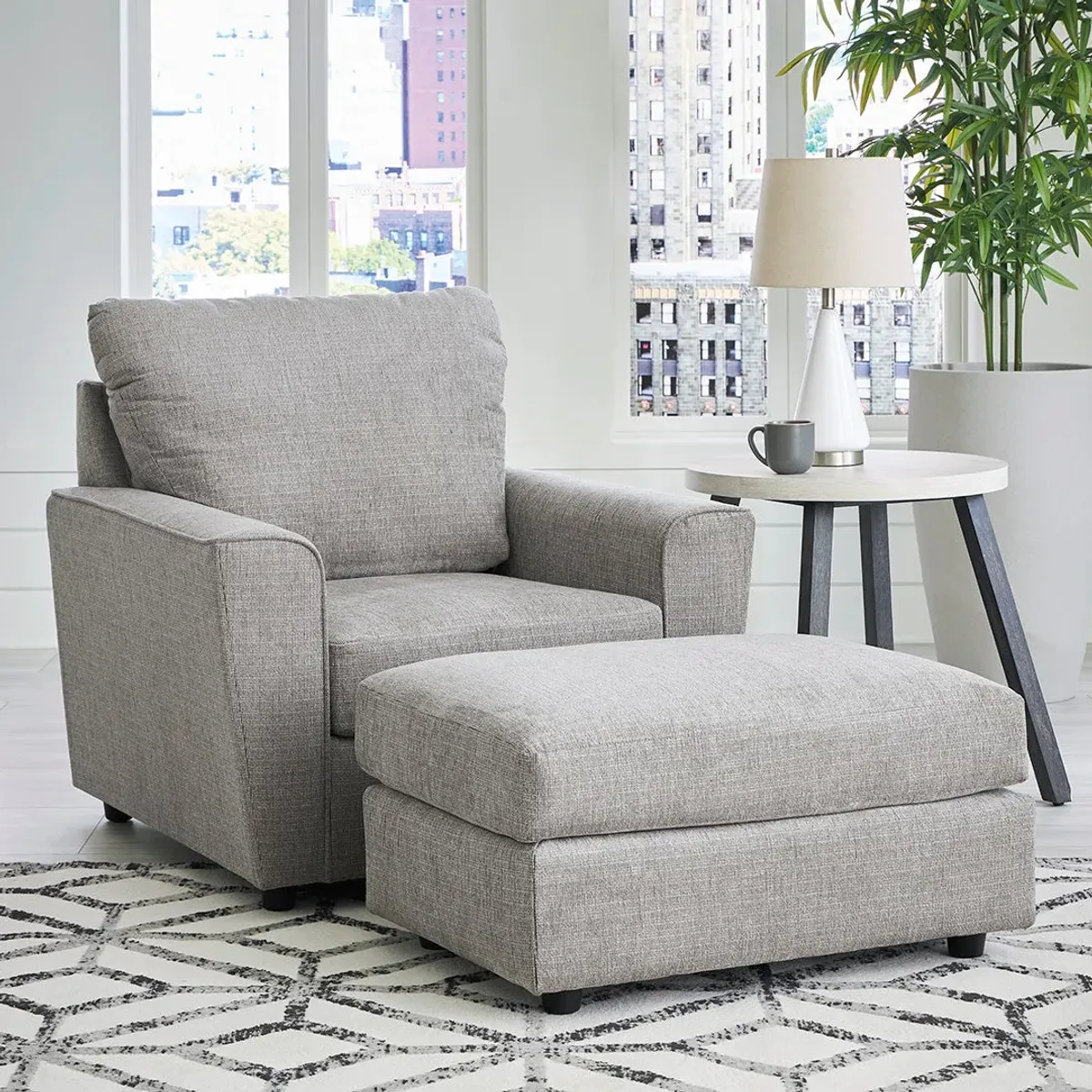 Dark Gray Stairatt Ottoman