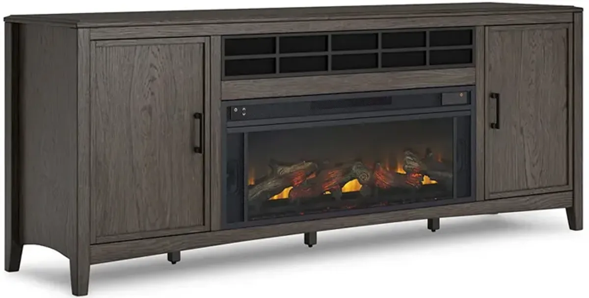 TV Stand with Fireplace Insert Montillan TV Stand - 84 Inch