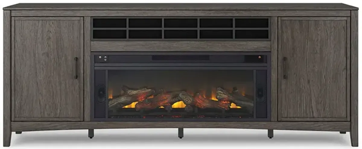 TV Stand with Fireplace Insert Montillan TV Stand - 84 Inch