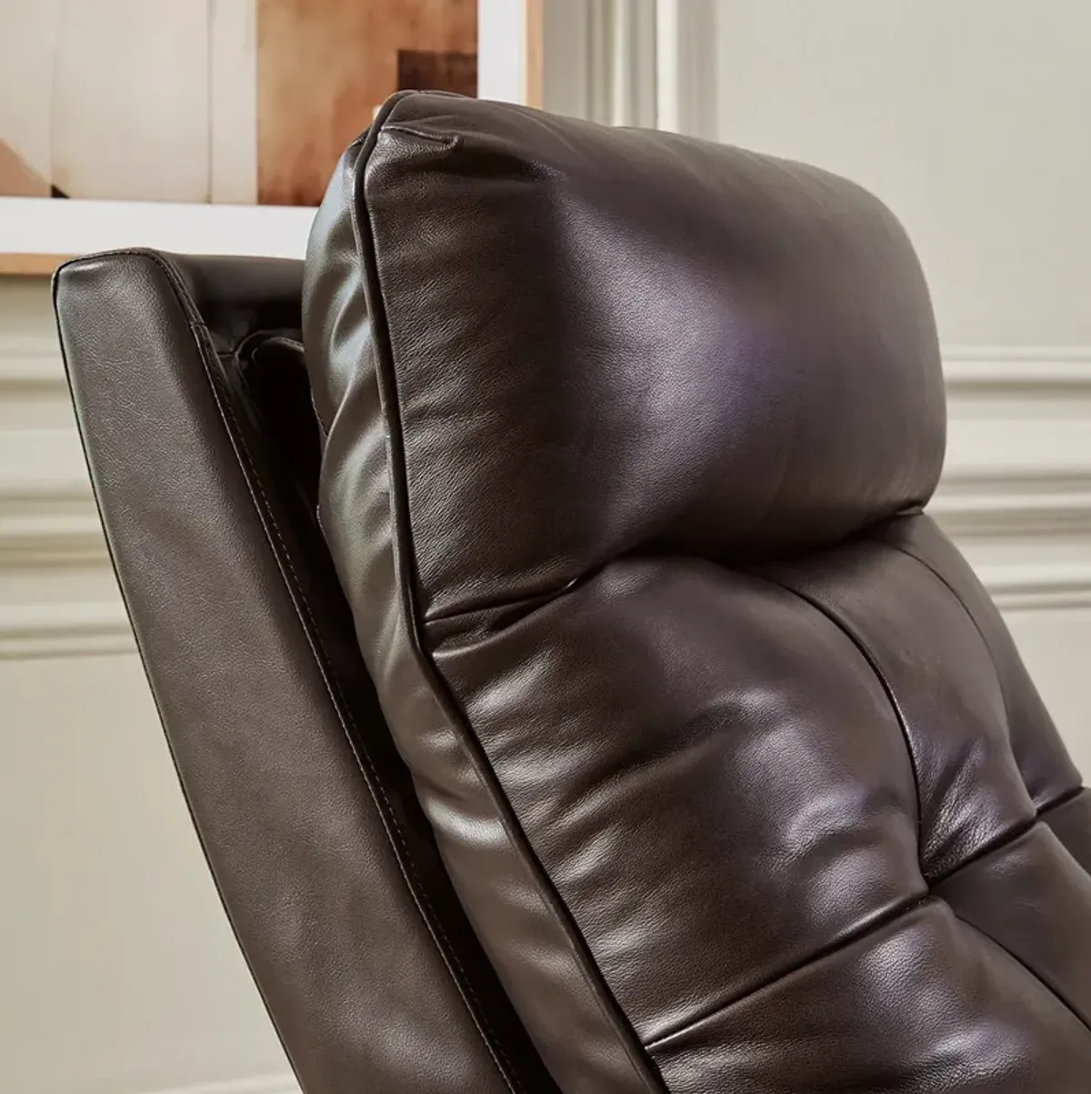 Chocolate Pisgham Power Recliner