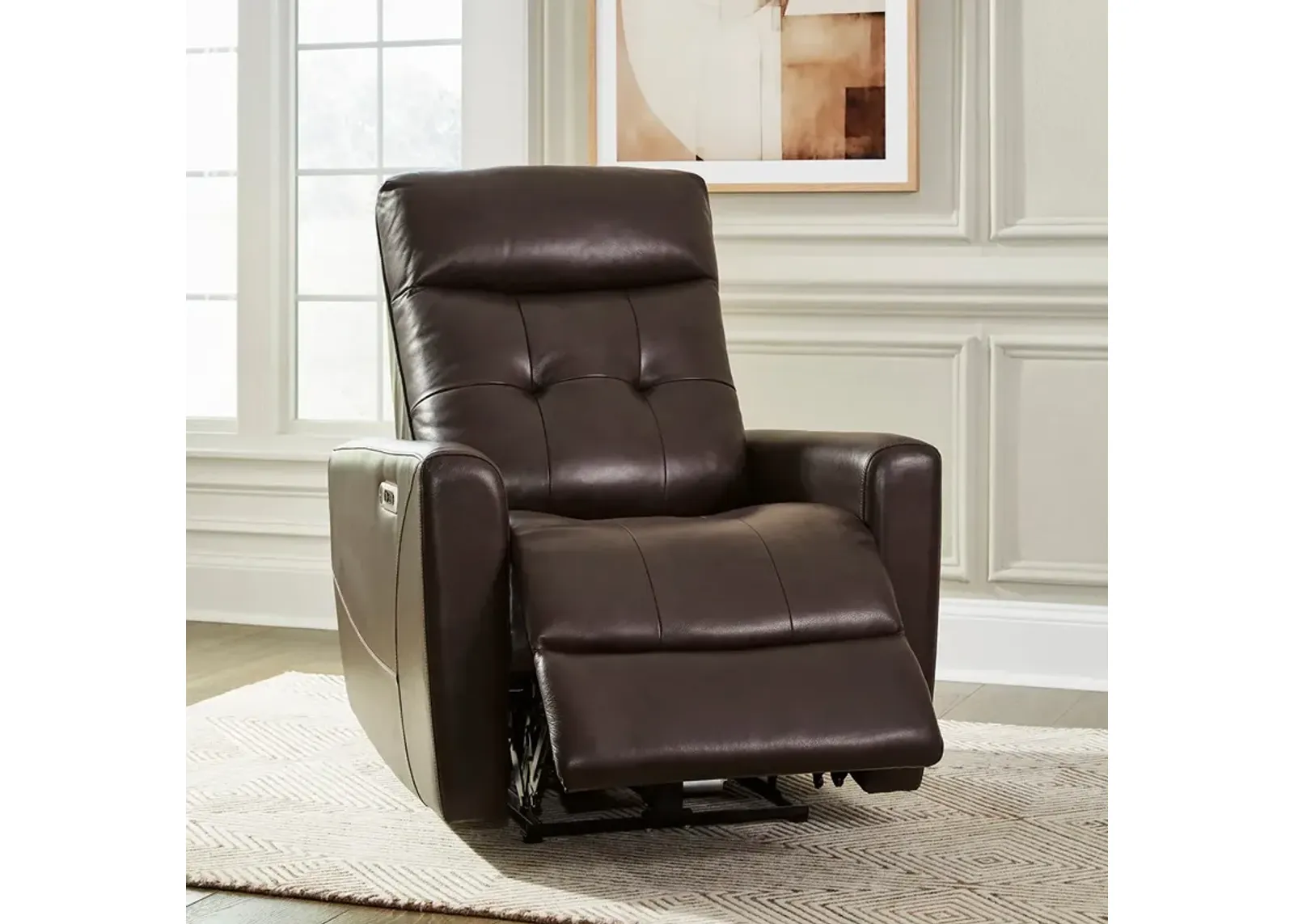 Chocolate Pisgham Power Recliner