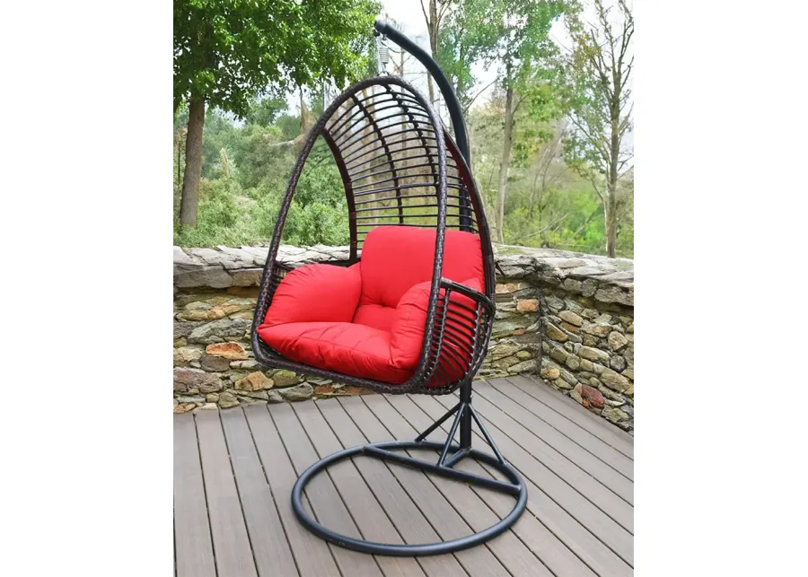 Hanging Basket Chair - Red