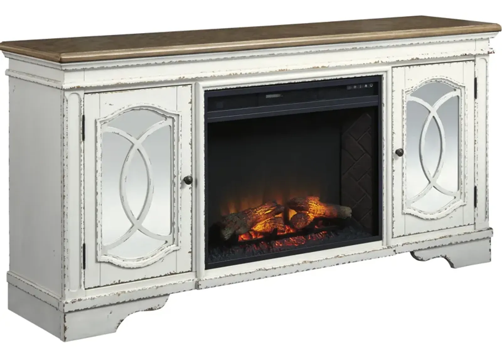 Realyn TV Stand with Fireplace