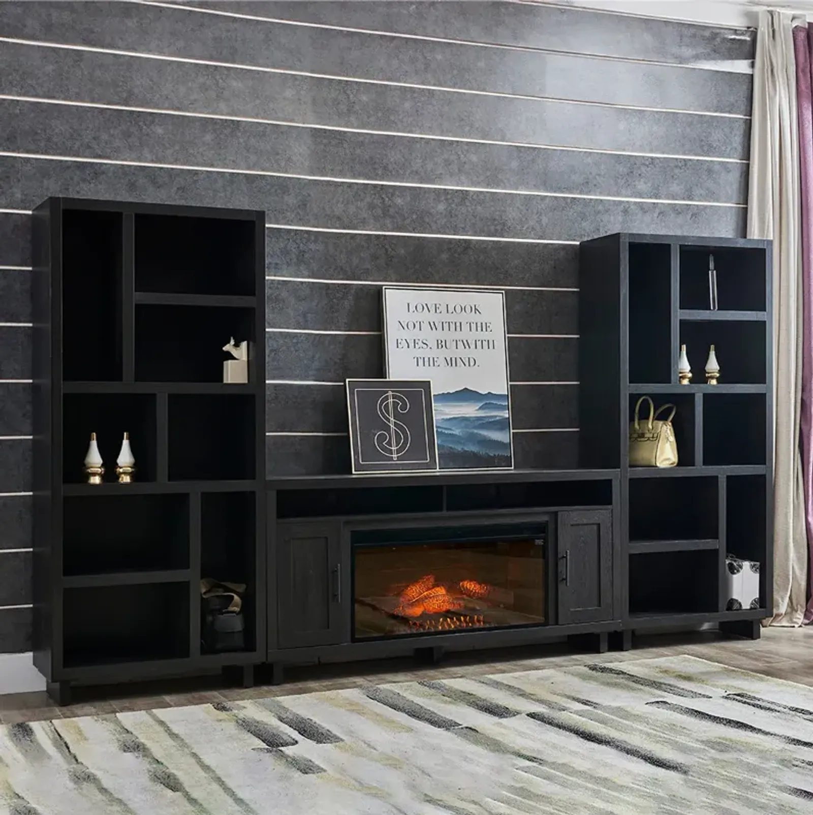 Kent Entertainment Center with Fireplace