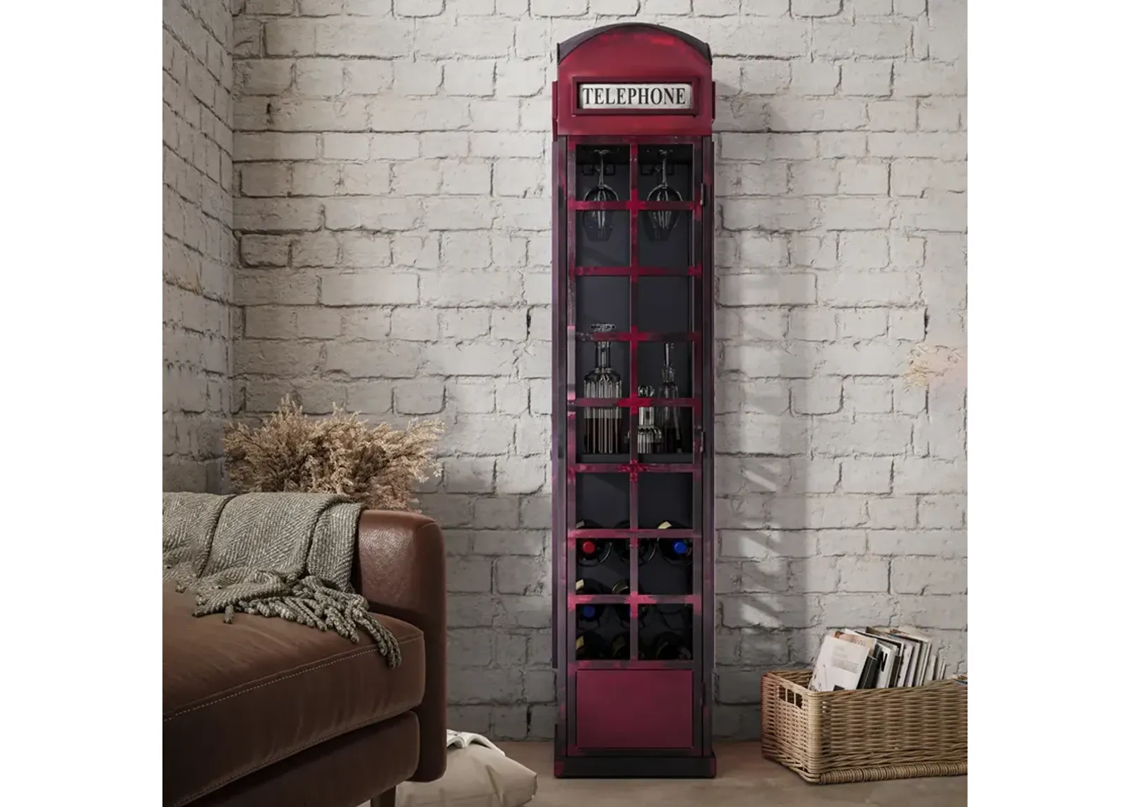 Vintage Phone Booth Bar