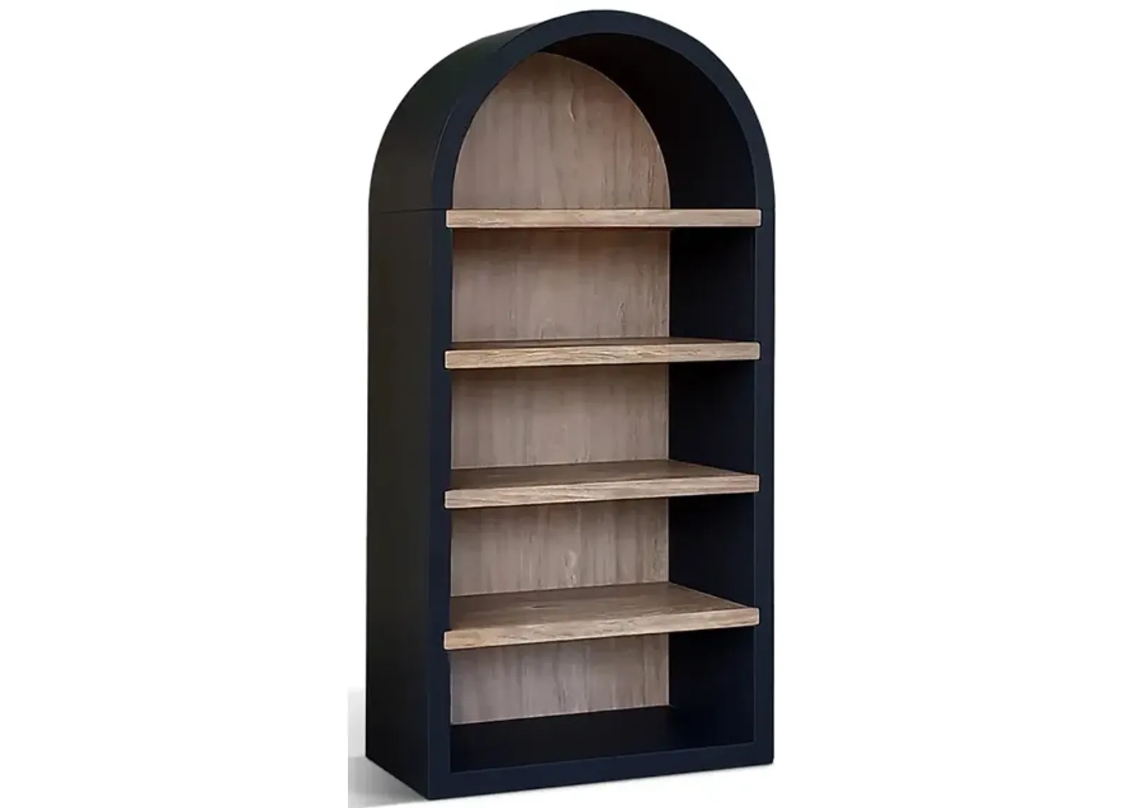 Black Logan Arched Bookcase