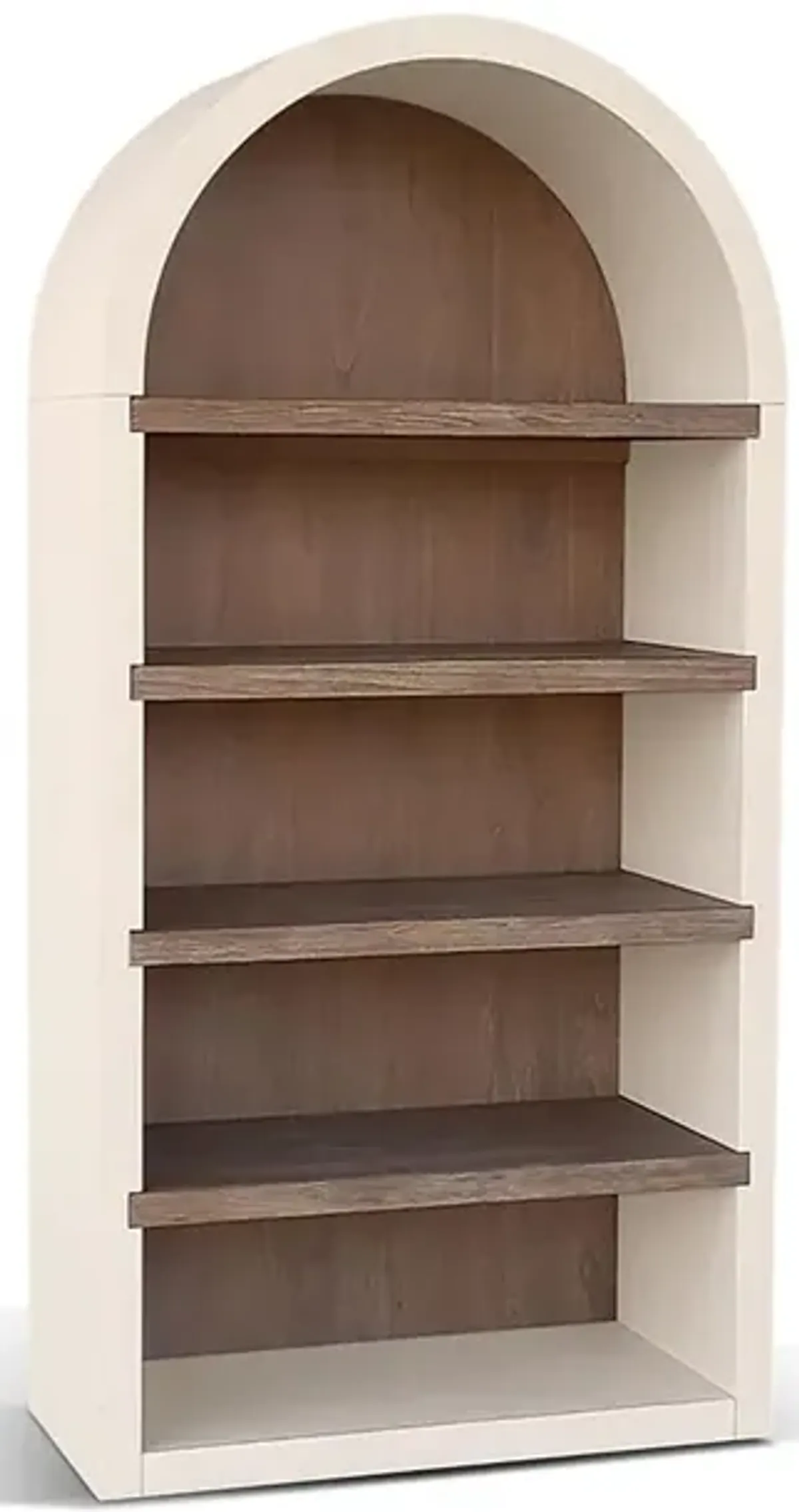 Cream Logan Arched Bookcase