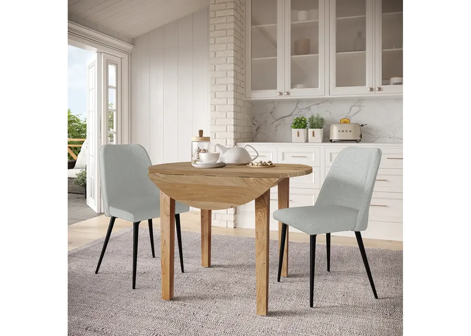 Macy Drop Leaf Dining Set (3pc) - Natural