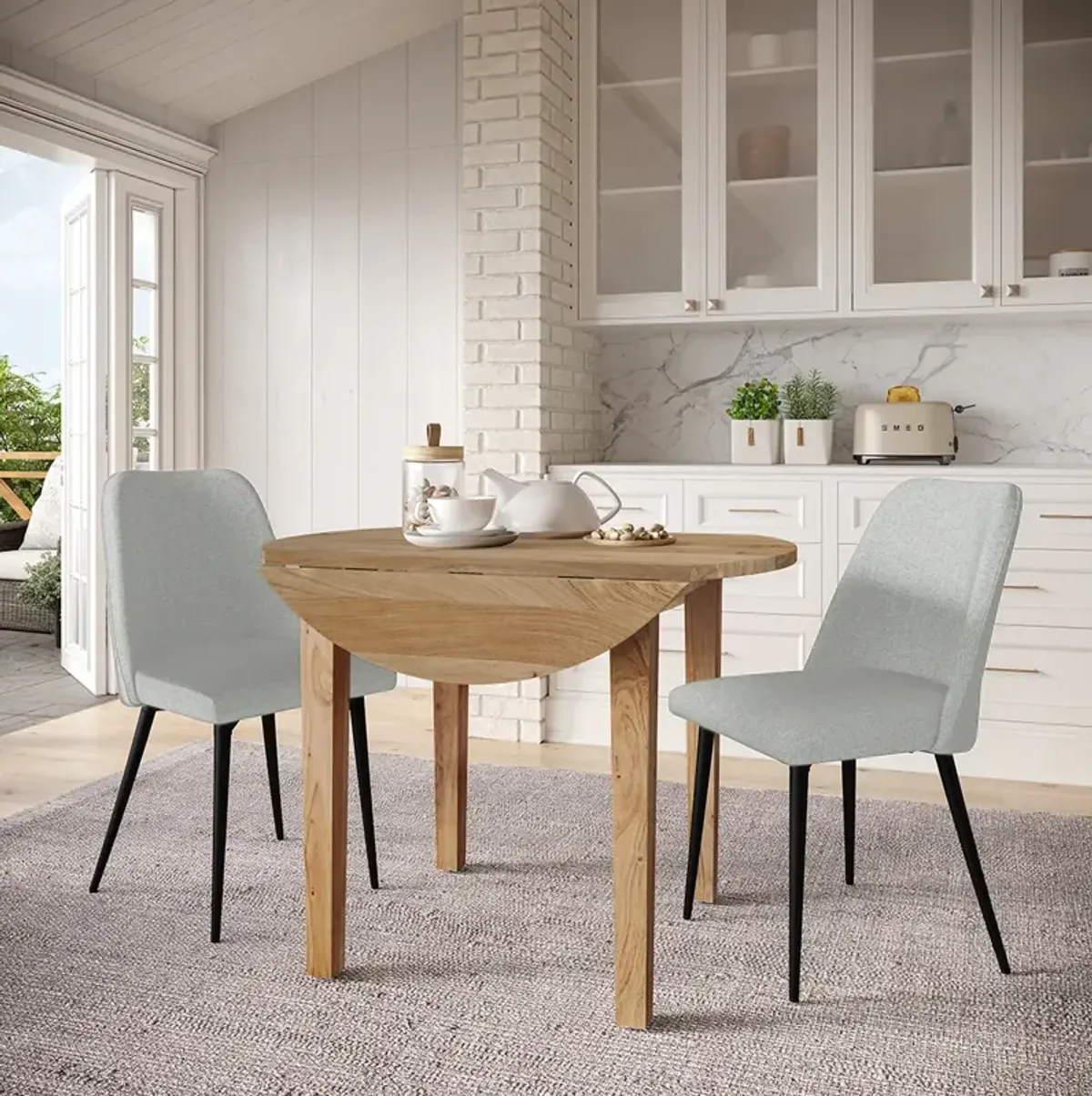 Macy Drop Leaf Dining Set (3pc) - Natural