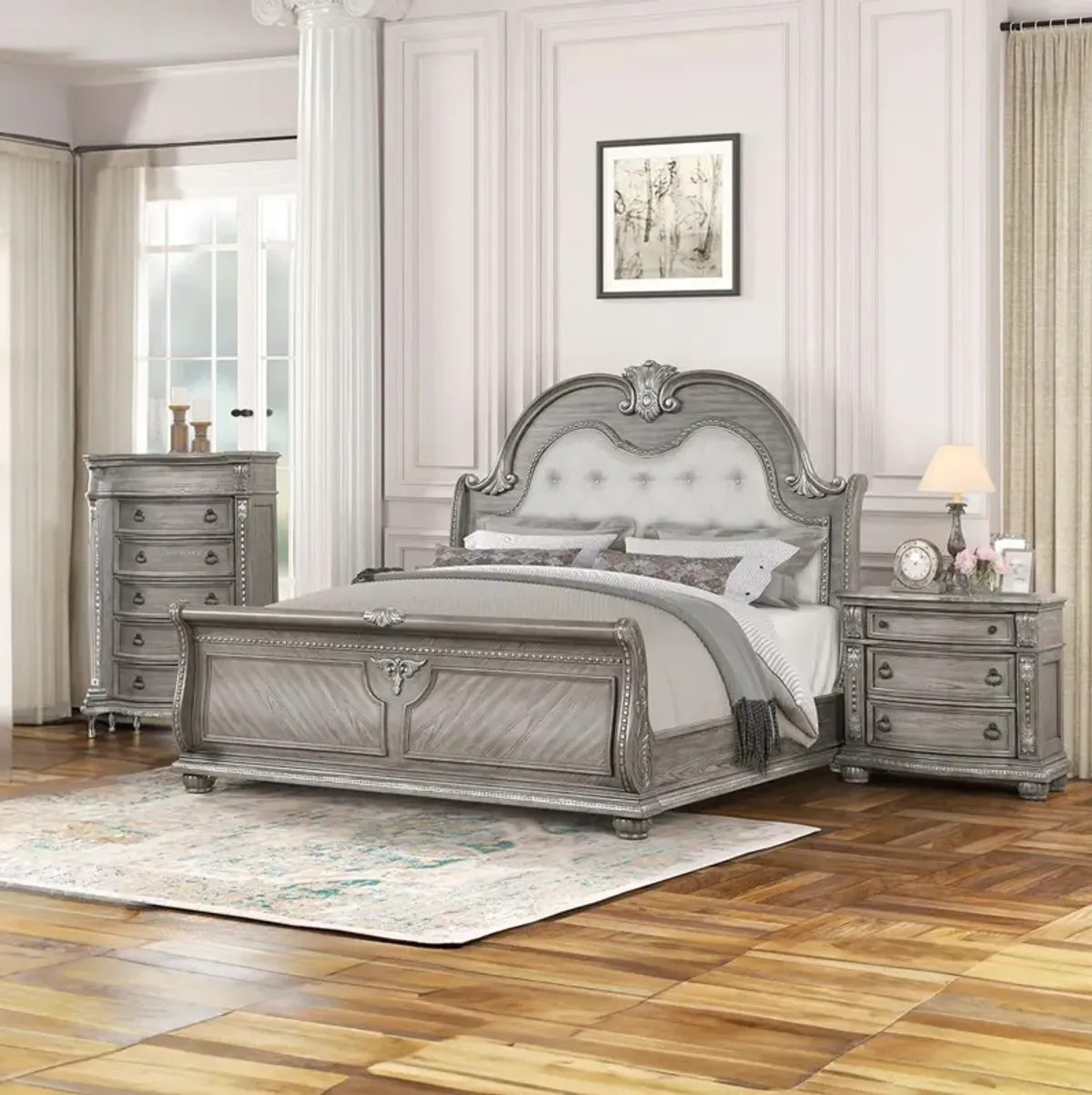 Queen Bedroom Charlotte Upholstered Bedroom Group