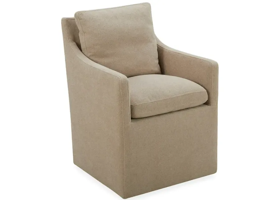 Sand Elite Upholstered Dining Arm Chair