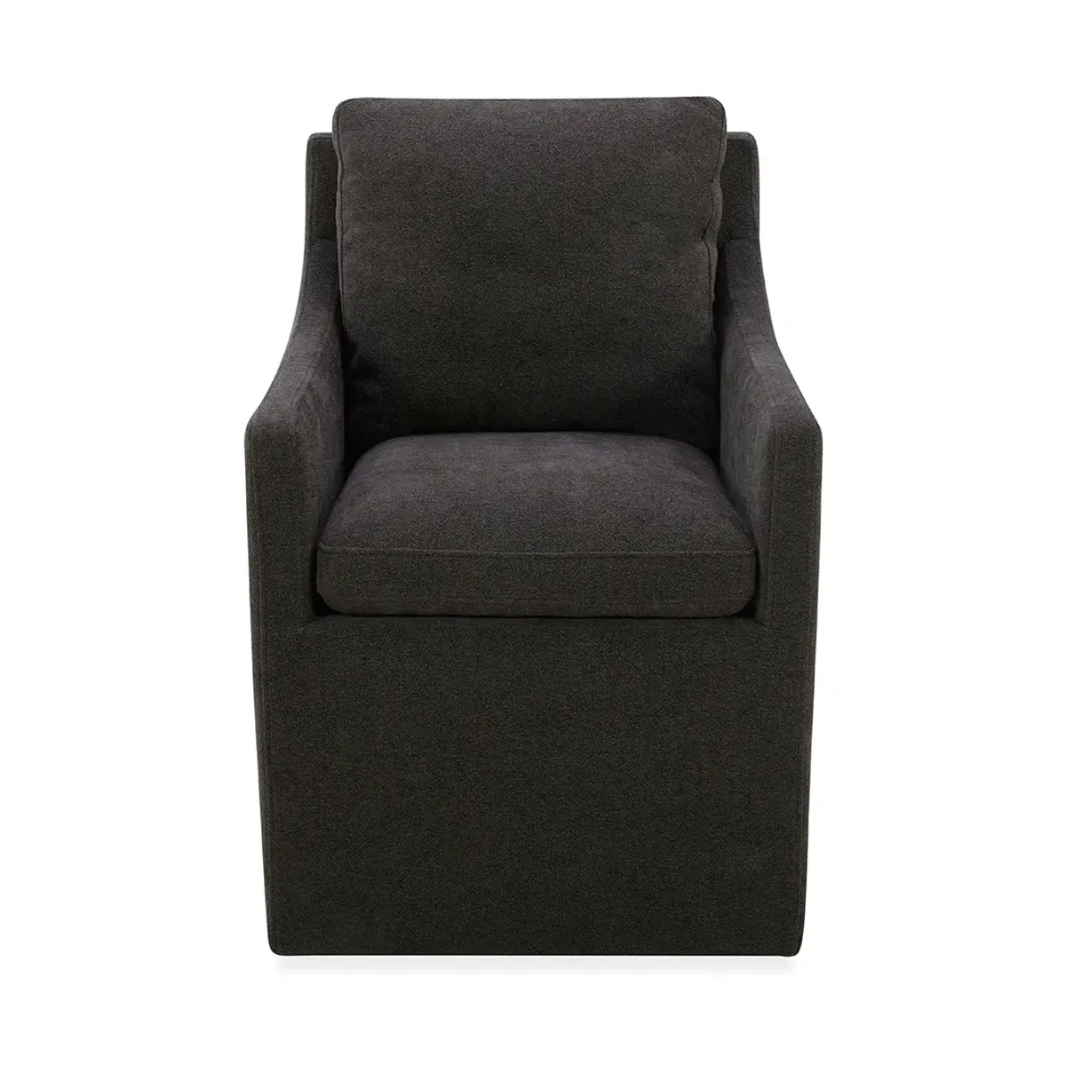 Charcoal Elite Upholstered Dining Arm Chair