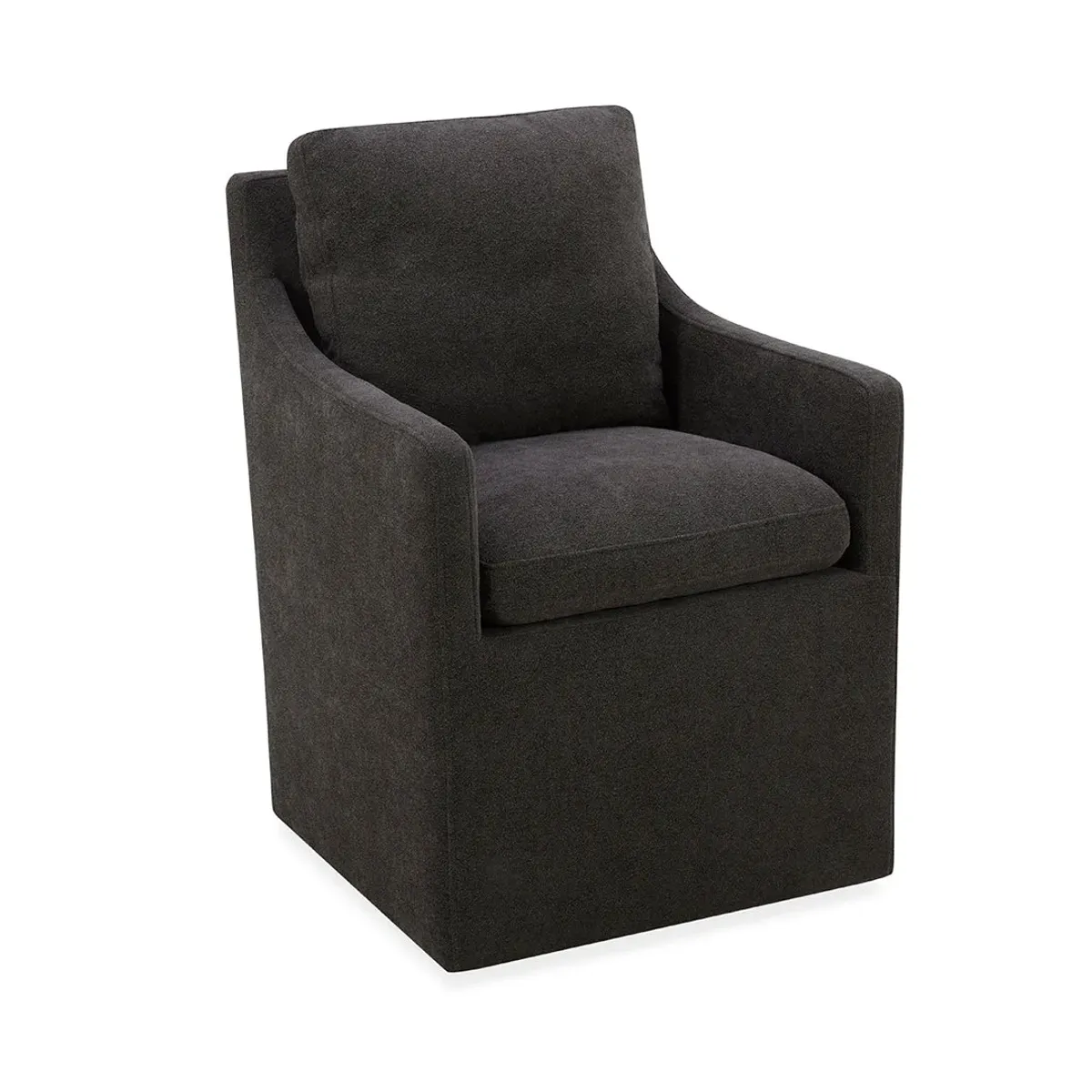 Charcoal Elite Upholstered Dining Arm Chair