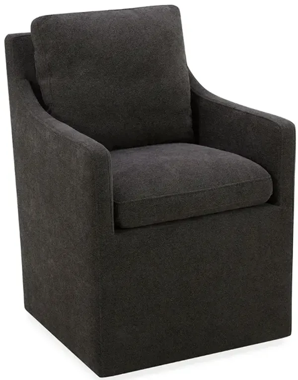 Gray Elite Upholstered Dining Arm Chair