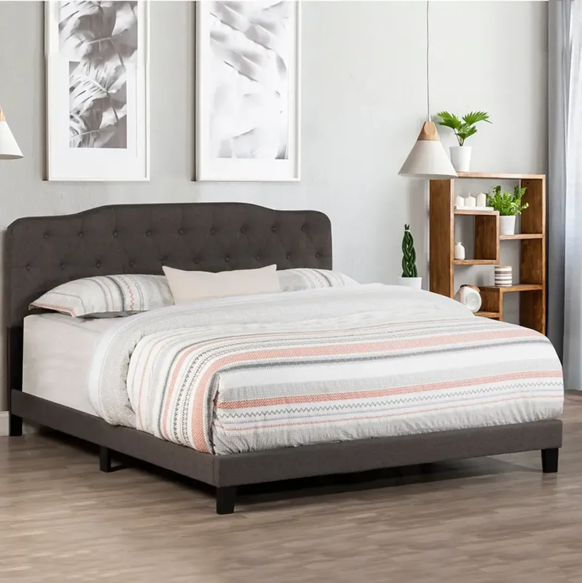 Nicole Upholstered Bed - Queen