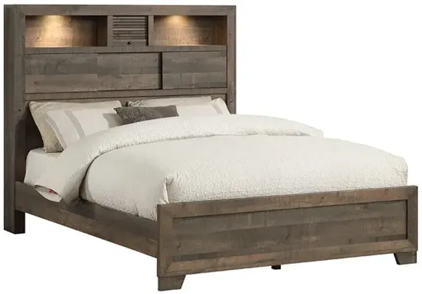 Queen Novel Bookcase Bed