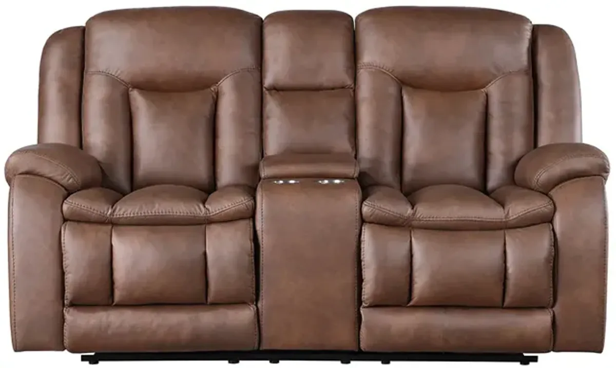 Morello Manual Reclining Loveseat with Console